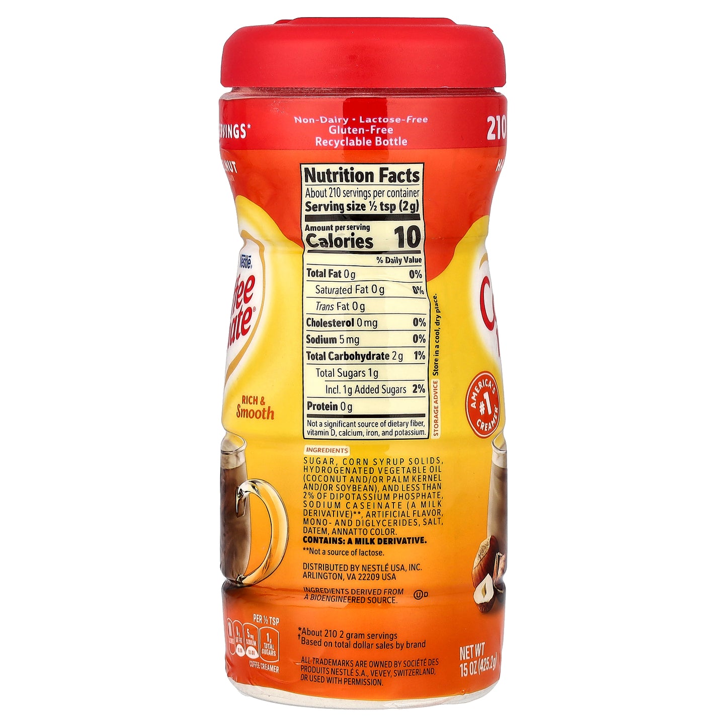 Coffee Mate, Powder Coffee Creamer, Hazelnut, 15 oz (425.2 g)