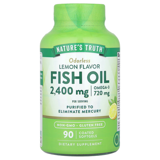 Nature's Truth, Fish Oil, Lemon, 90 Coated Softgels