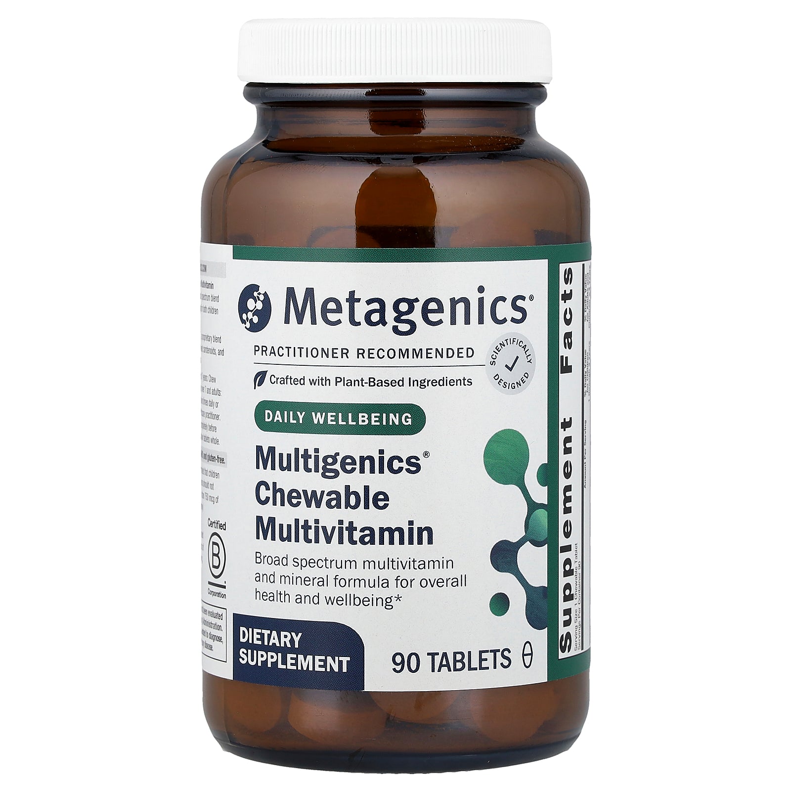 Metagenics, Multigenics® Chewable Multivitamin, 90 Tablets