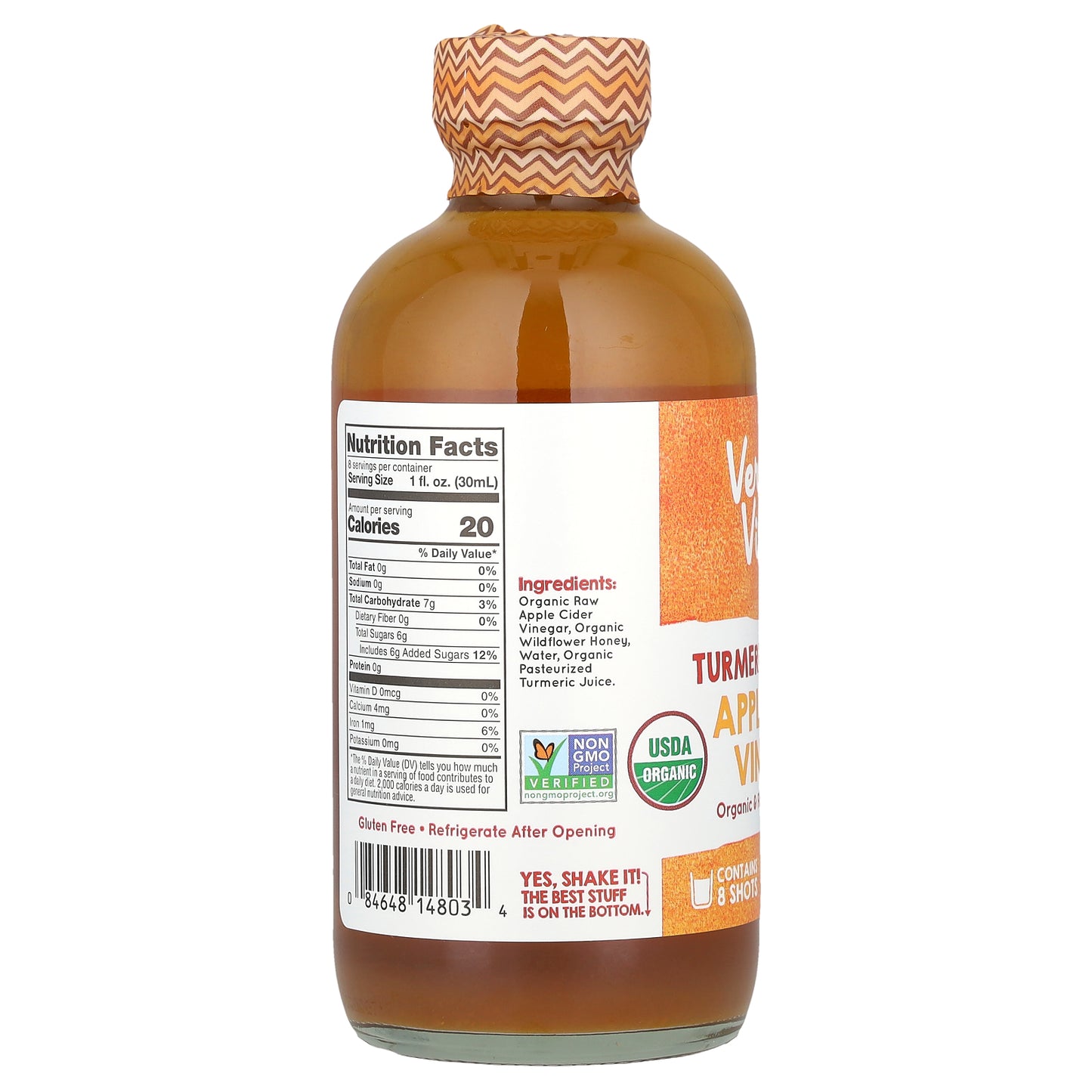 Vermont Village, Apple Cider Vinegar, Turmeric & Honey, 8 fl oz (236 ml)