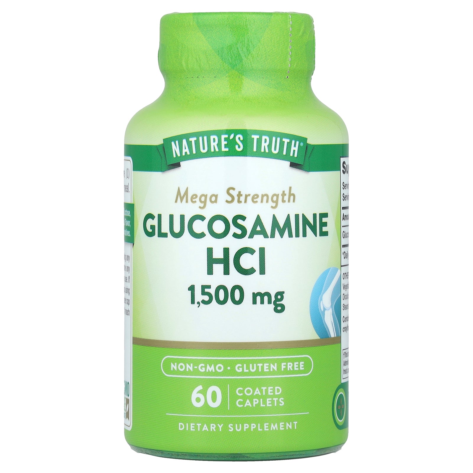 Nature's Truth, Glucosamine HCl, Mega Strength, 1,500 mg, 60 Coated Caplets