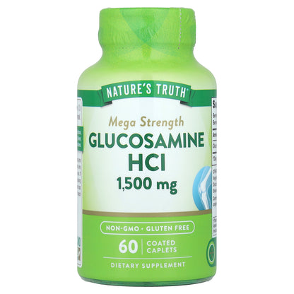 Nature's Truth, Glucosamine HCl, Mega Strength, 1,500 mg, 60 Coated Caplets