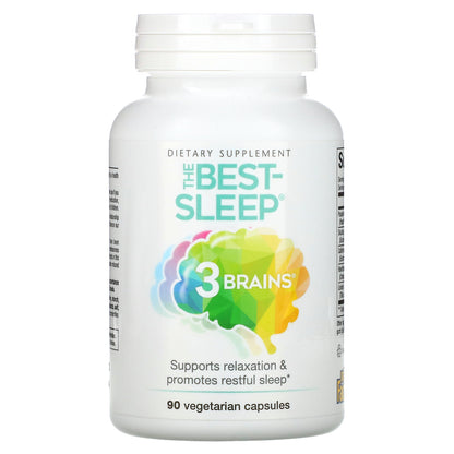 Natural Factors, 3 Brains, The Best-Sleep, 90 Vegetarian Capsules