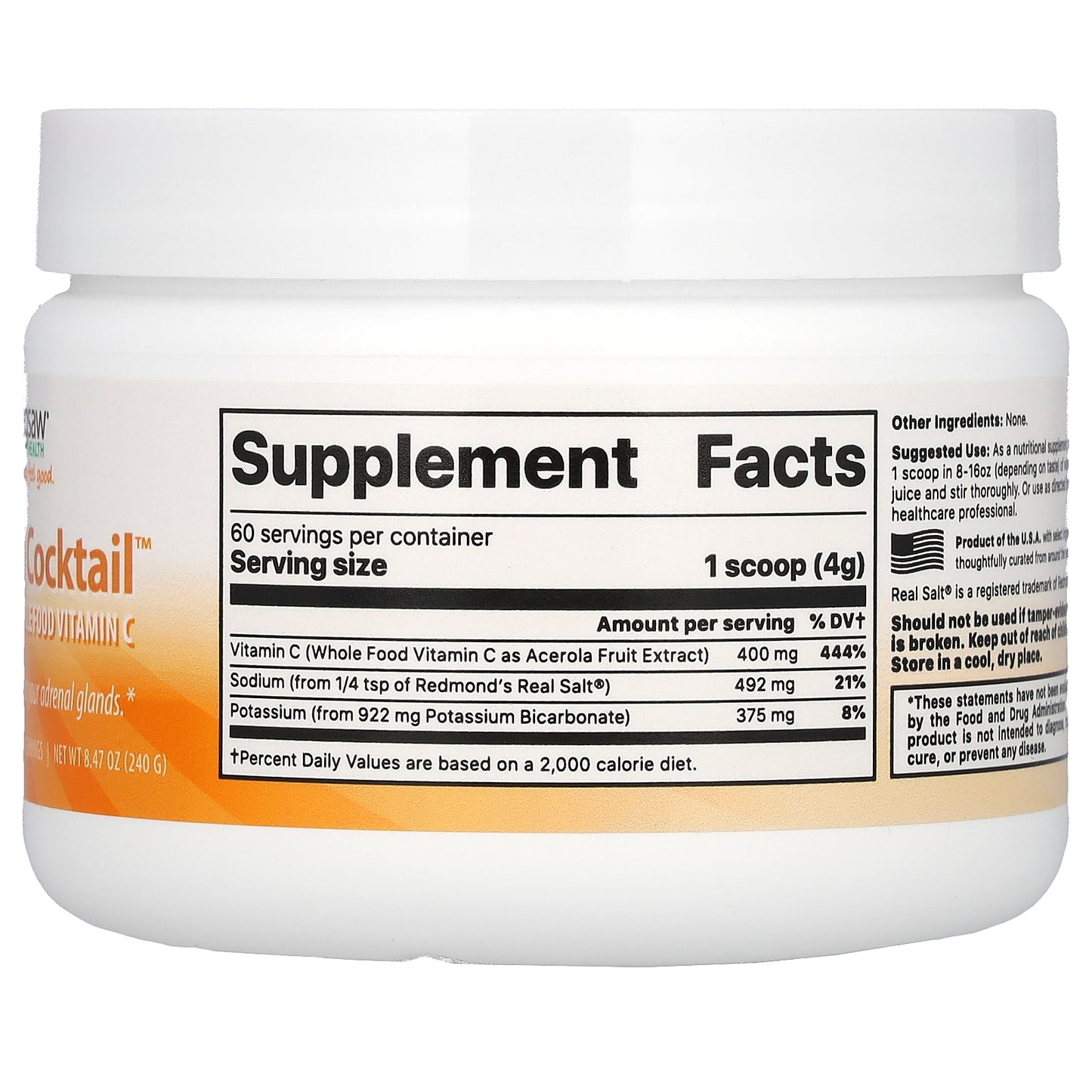 Jigsaw Health, Adrenal Cocktail + Wholefood Vitamin C, 8.47 oz (240 g)