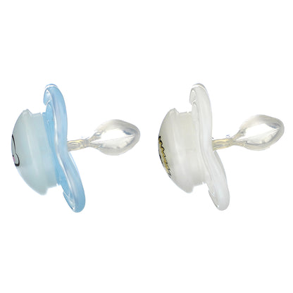 MAM, Supreme Night Pacifier, 0-6 Months, Blue/Clear, 2 Count