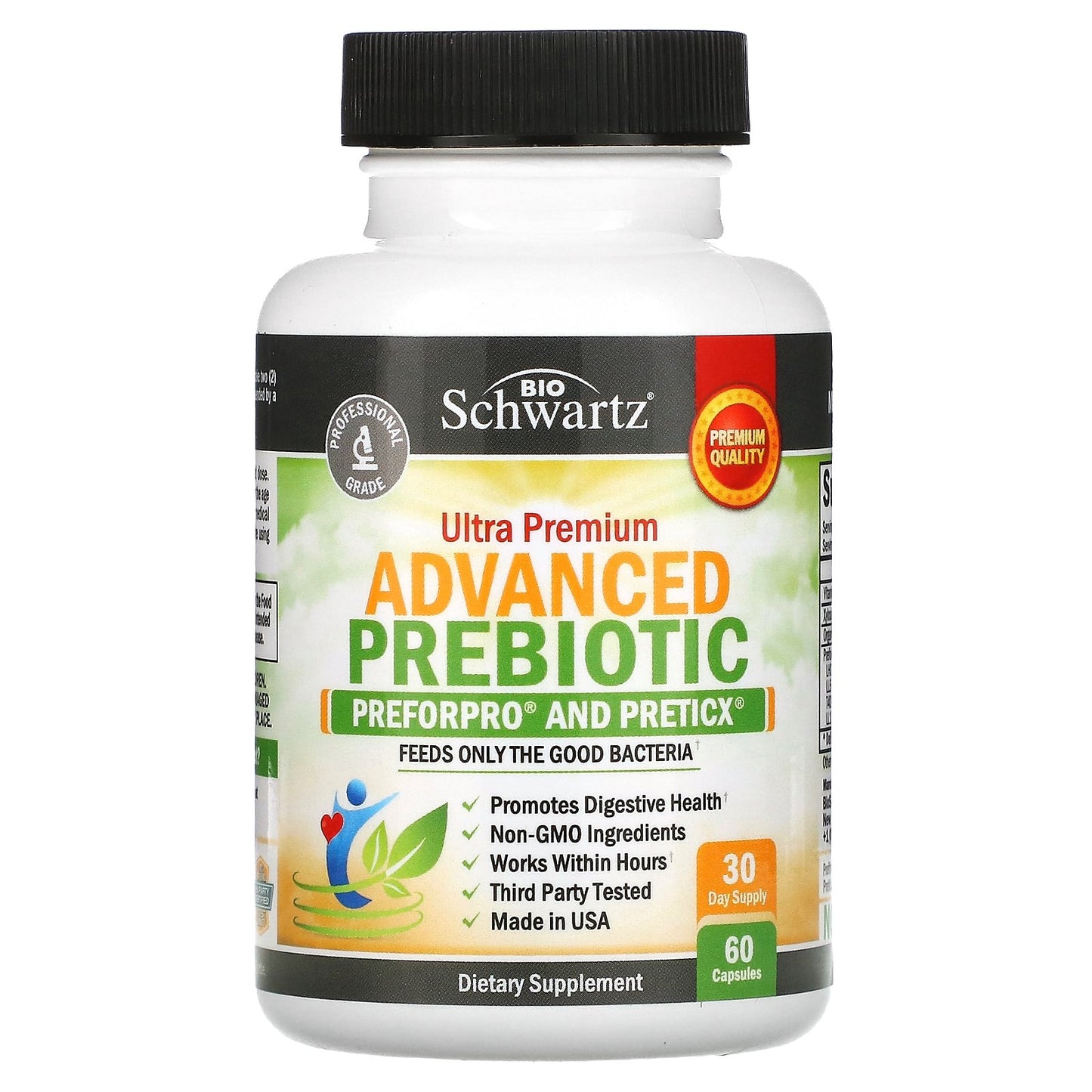BioSchwartz, Ultra Premium Advanced Prebiotic, 60 Capsules