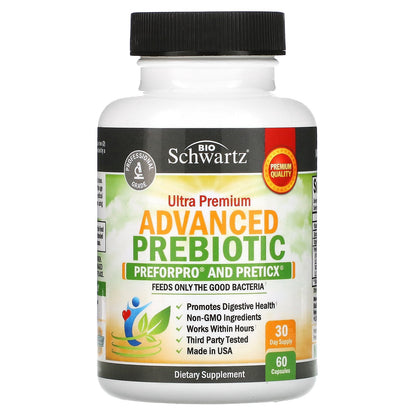 BioSchwartz, Ultra Premium Advanced Prebiotic, 60 Capsules