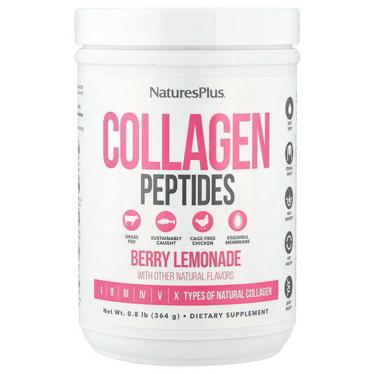 NaturesPlus, Collagen Peptides, Berry Lemonade, 0.8 lbs (364 g)