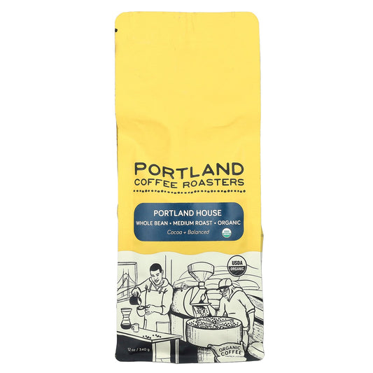 Portland Coffee Roasters, Organic Coffee, Whole Bean, Medium Roast, Portland House, 12 oz (340 g)