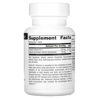Source Naturals, B-1, Thiamin, 100 Tablets