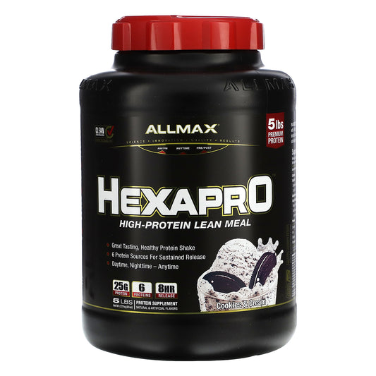 ALLMAX, Hexapro™, High-Protein Lean Meal, Cookies & Cream, 5 lbs (2.27 kg)