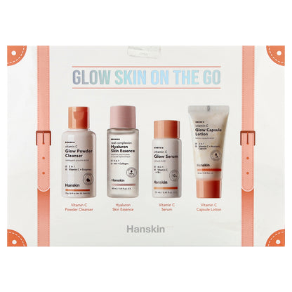 Hanskin, Glow Skin On the Go, 4 Piece Set