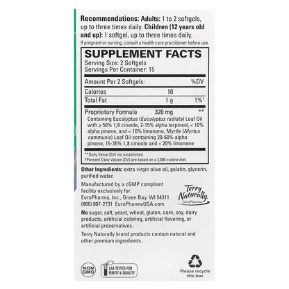 Terry Naturally, SinuCare™ with Eucalyptus, 30 Softgels