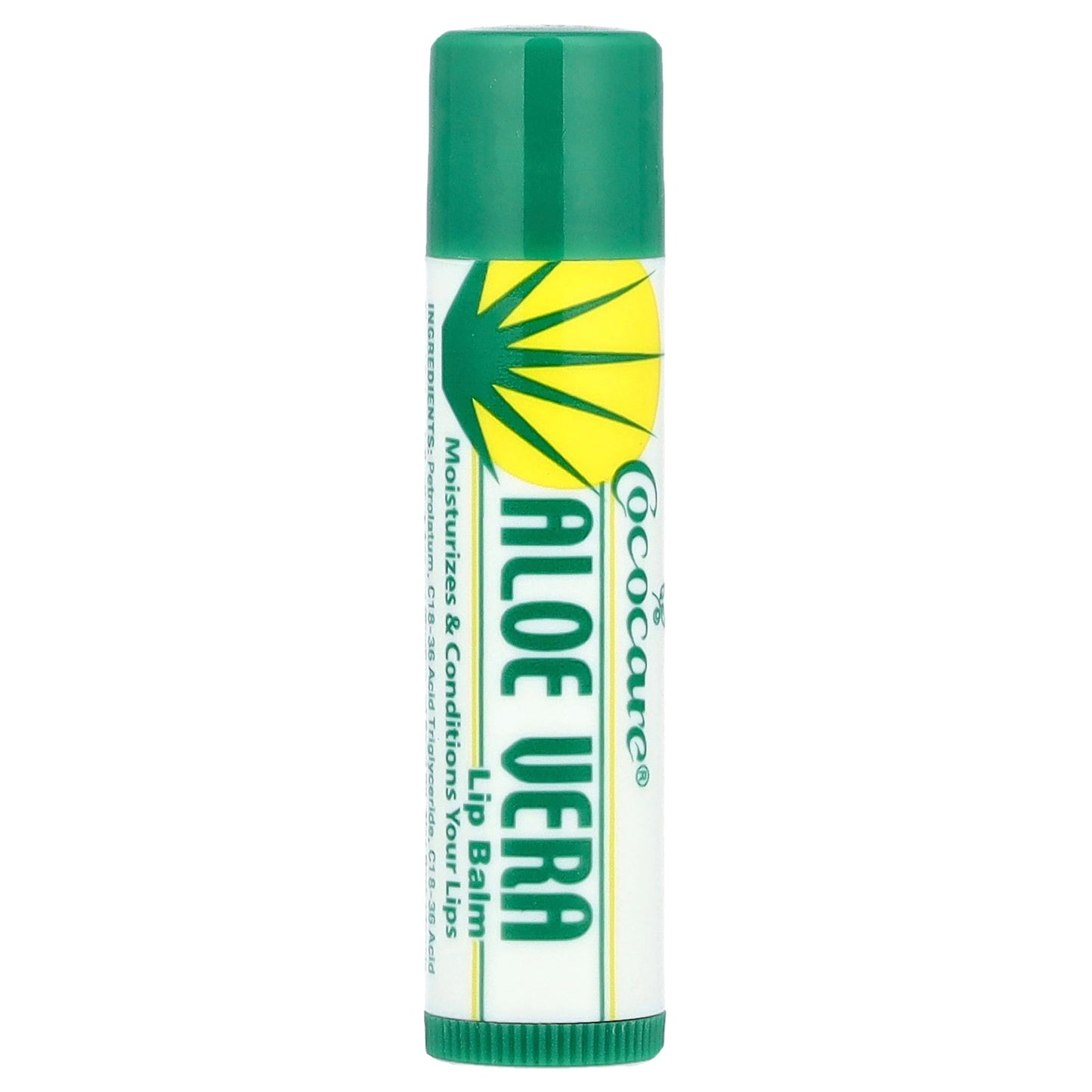 Cococare, Aloe Vera Lip Balm, 0.15 oz (4.2 g)