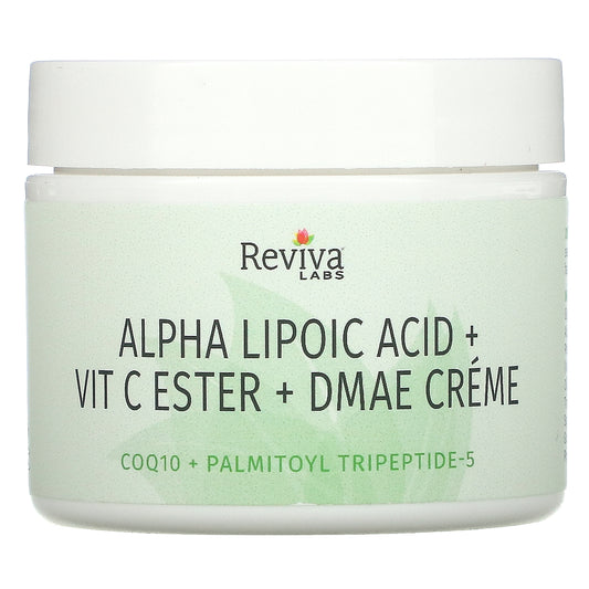 Reviva Labs, Alpha Lipoic Acid, Vitamin C Ester & DMAE Cream, 2 oz (55 g)