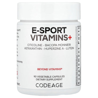 Codeage, E-Sport Vitamins+, 90 Vegetable Capsules