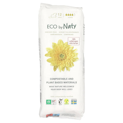 Naty, Sanitary Pads, Super, 12 Pads