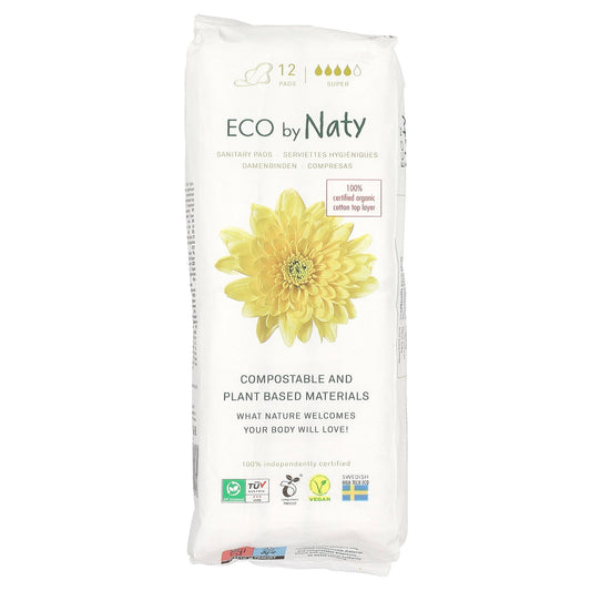 Naty, Sanitary Pads, Super, 12 Pads