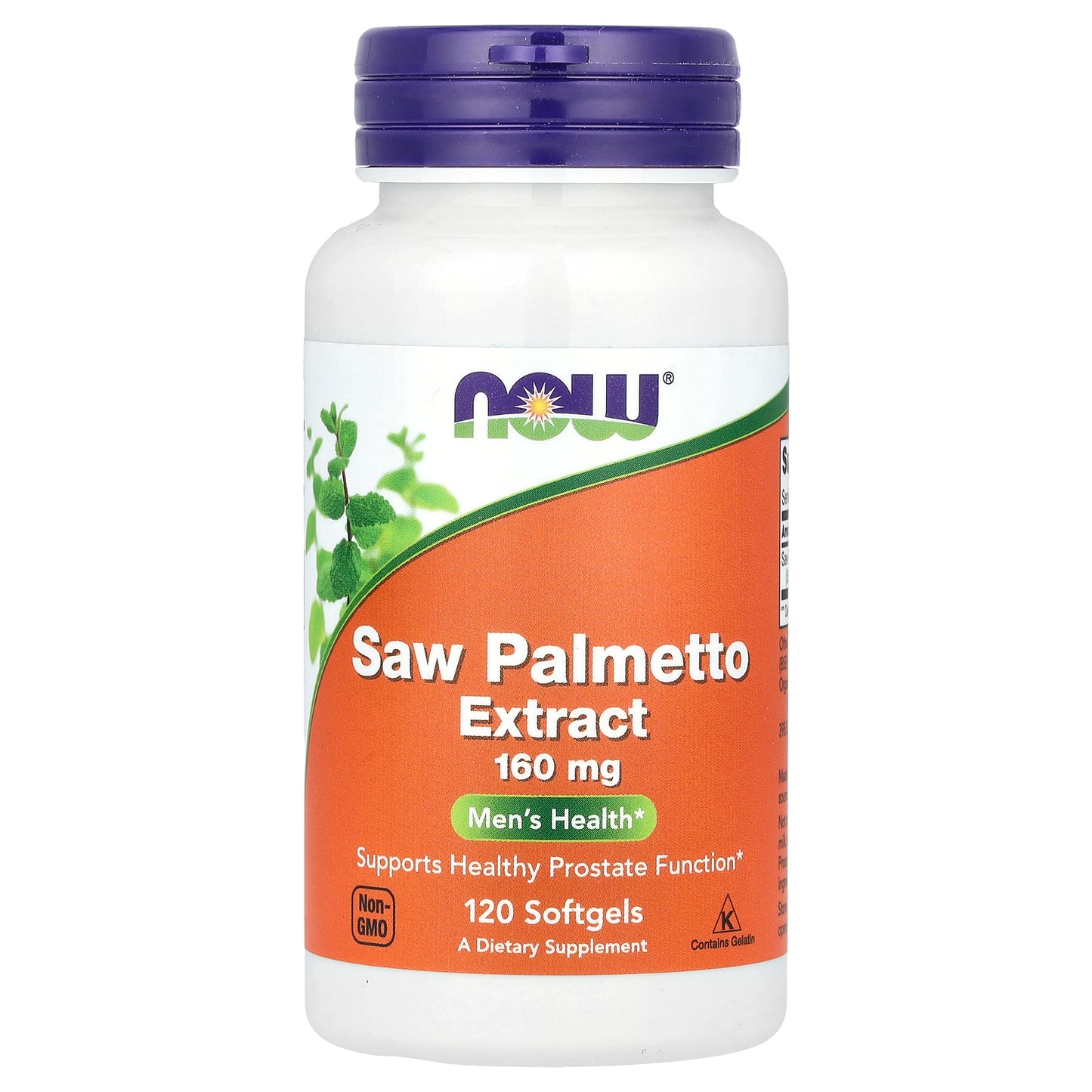 NOW Foods, Saw Palmetto Extract, 160 mg, 120 Softgels