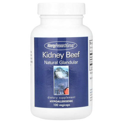 Allergy Research Group, Kidney Beef, Natural Glandular, 500 mg , 100 Vegicaps