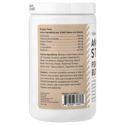 Chew + Heal, Anxiety + Stress, For Dogs, Peanut Butter, 60 Soft Chews, 4.6 oz (132 g)