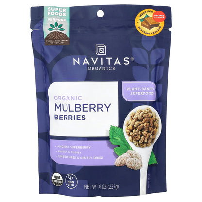 Navitas Organics, Organic Mulberry Berries, 8 oz (227 g)