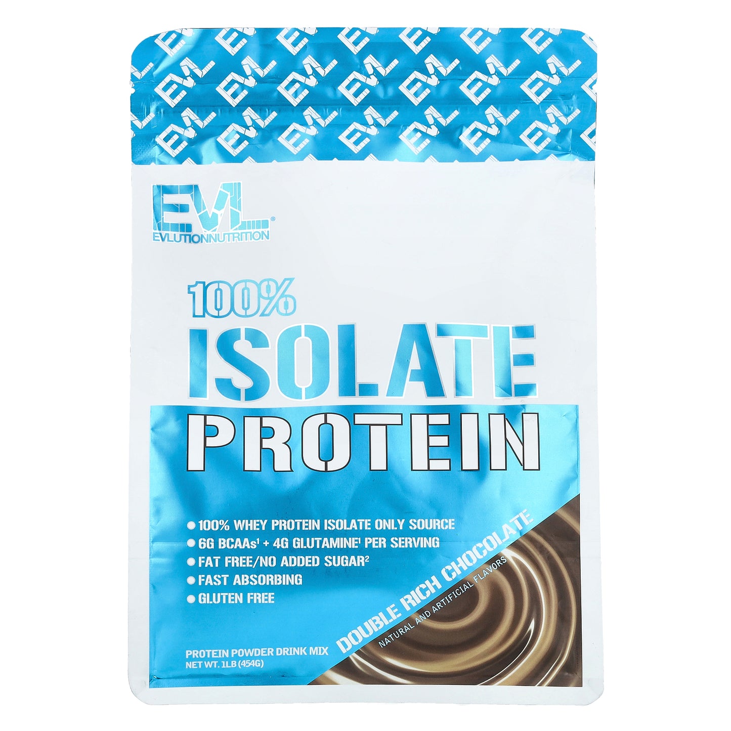 EVLution Nutrition, 100% Isolate Protein, Double Rich Chocolate, 1 lb (454 g)