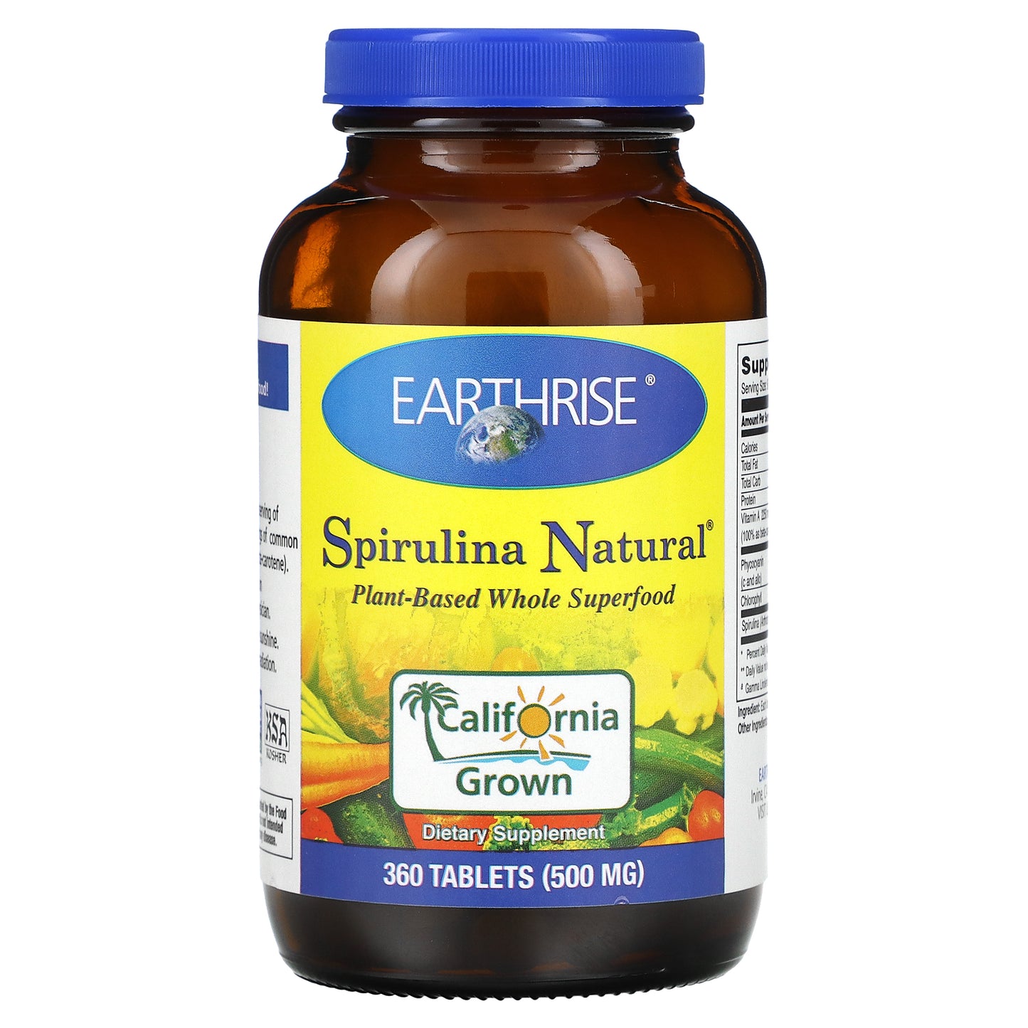 Earthrise, Spirulina Natural, 500 mg, 360 Tablets