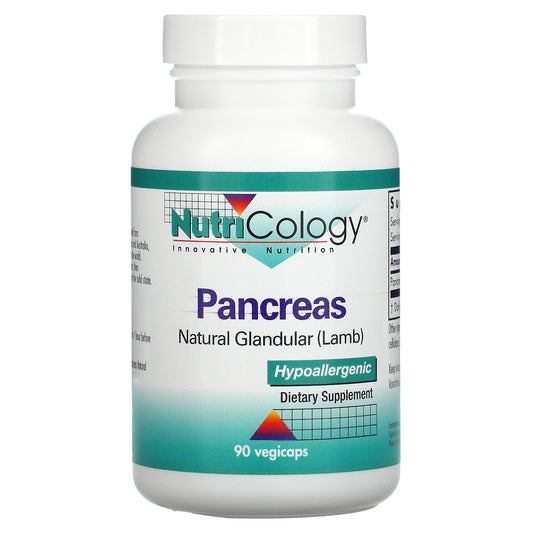 Nutricology, Pancreas, Natural Glandular (Lamb), 425 mg , 90 Vegicaps