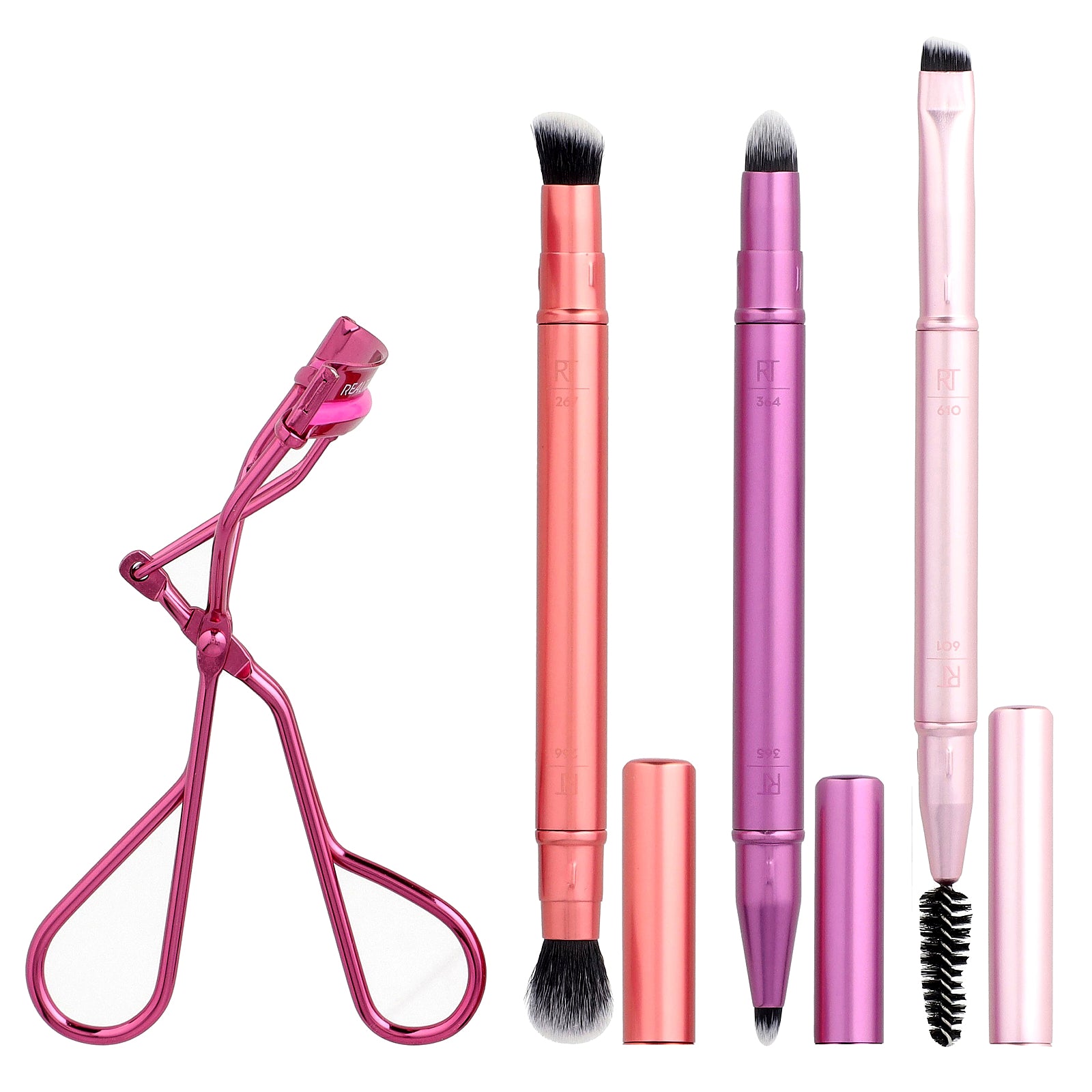 Real Techniques, Double Time Brush + Lash Set, 4 Piece Set