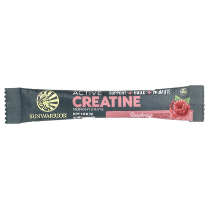 Sunwarrior, Active Creatine Monohydrate, Raspberry, 30 Packets, 0.24 oz (7 g) Each