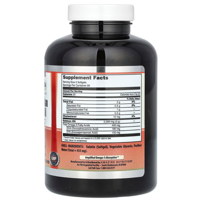 Amazing Nutrition, Wild Alaskan Salmon Oil, 180 Softgels (1,000 Per Softgel)