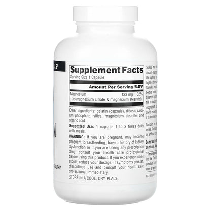 Source Naturals, Magnesium Citrate, 133 mg, 180 Capsules