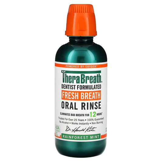 TheraBreath, Fresh Breath, Oral Rinse, Rainforest Mint, 16 fl oz (473 ml)