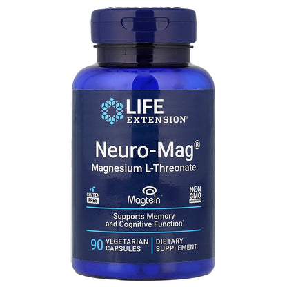 Life Extension, Neuro-Mag®, Magnesium L-Threonate, 90 Vegetarian Capsules (48 mg per Capsule)