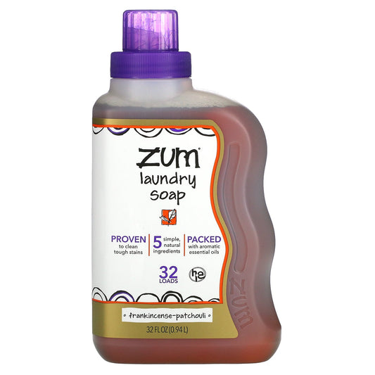 ZUM, Laundry Soap, Frankincense-Patchouli, 32 fl oz (0.94 L)