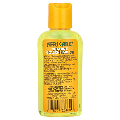 Cococare, Africare®, Vitamin E Golden Hair Oil, 2 fl oz (60 ml)