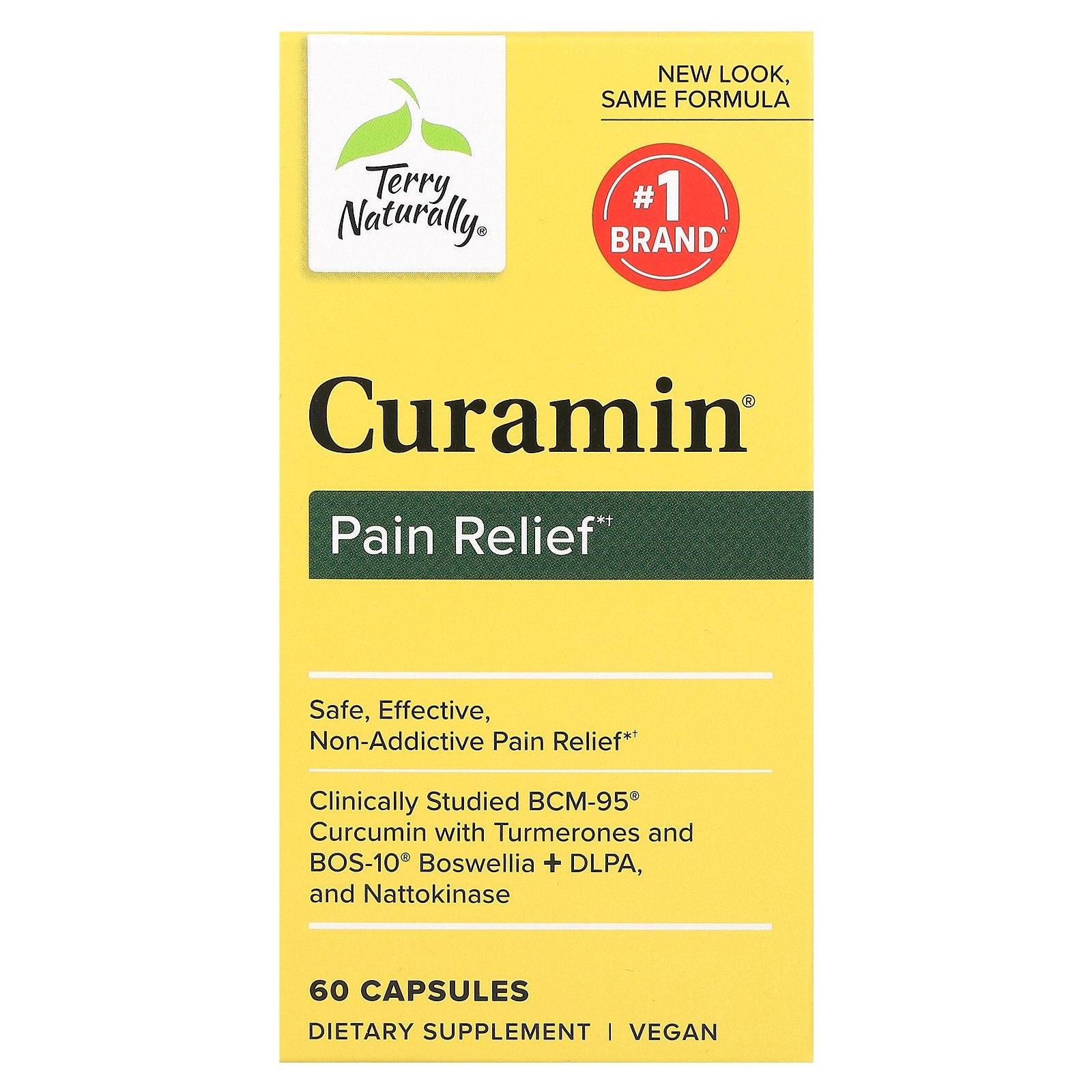 Terry Naturally, Curamin, Pain Relief, 60 Capsules