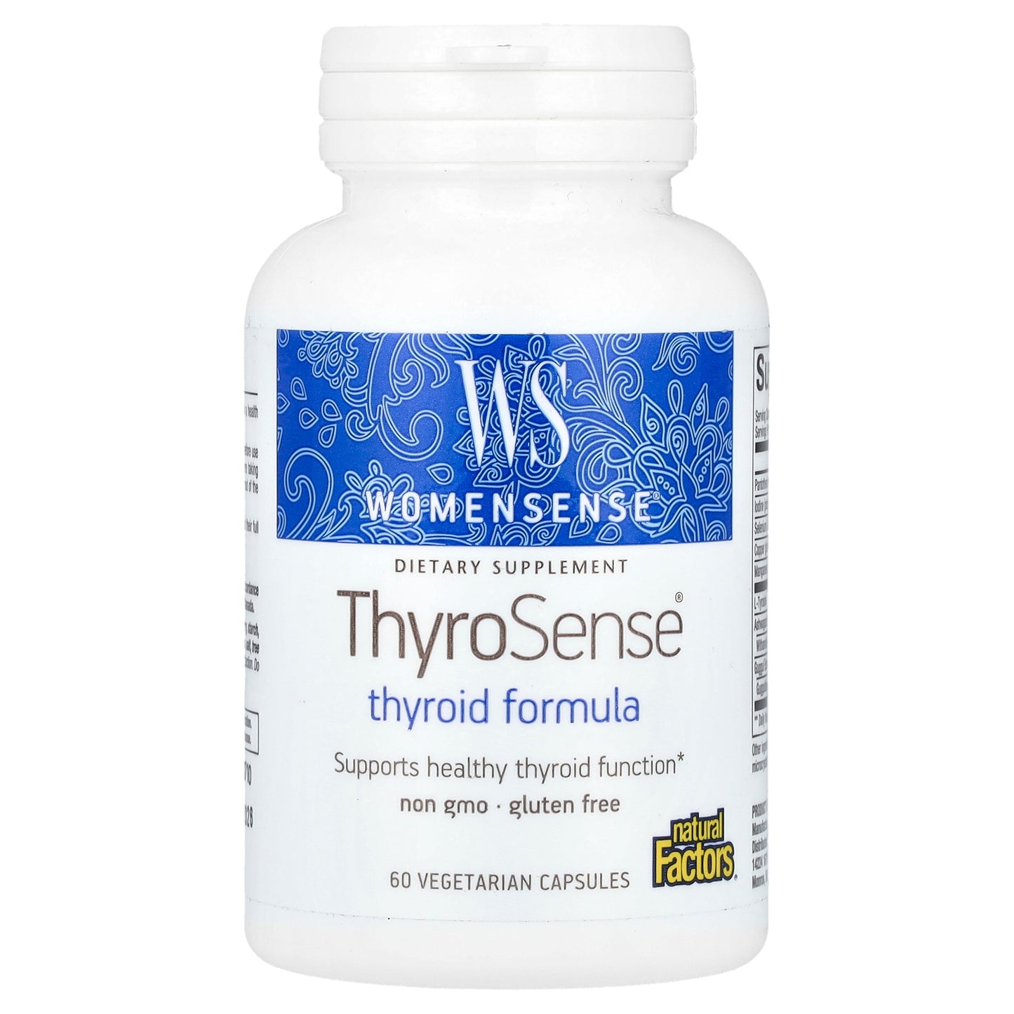 Natural Factors, WomenSense, ThyroSense, Thyroid Formula, 60 Vegetarians Capsules