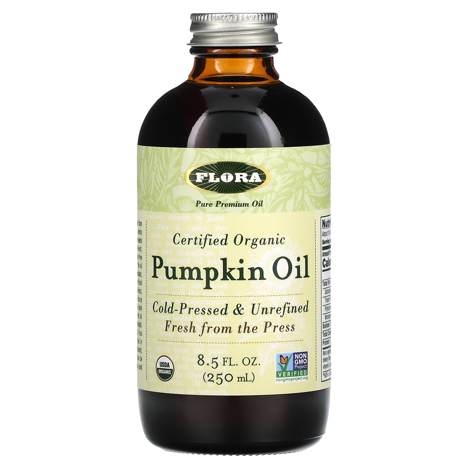 Flora, Certified Organic Pumpkin Oil, 8.5 fl oz (250 ml)