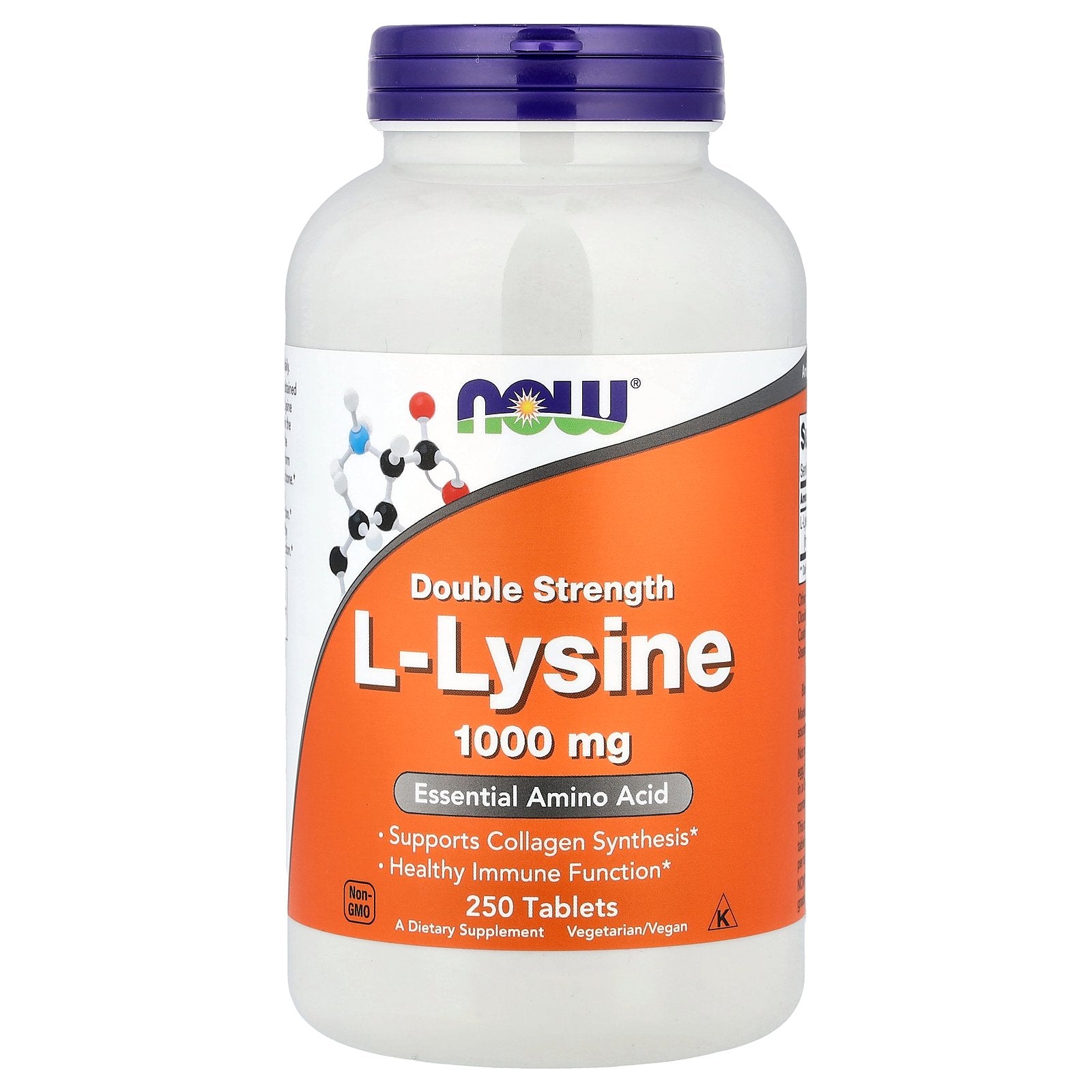 NOW Foods, L-Lysine, 1,000 mg, 250 Tablets