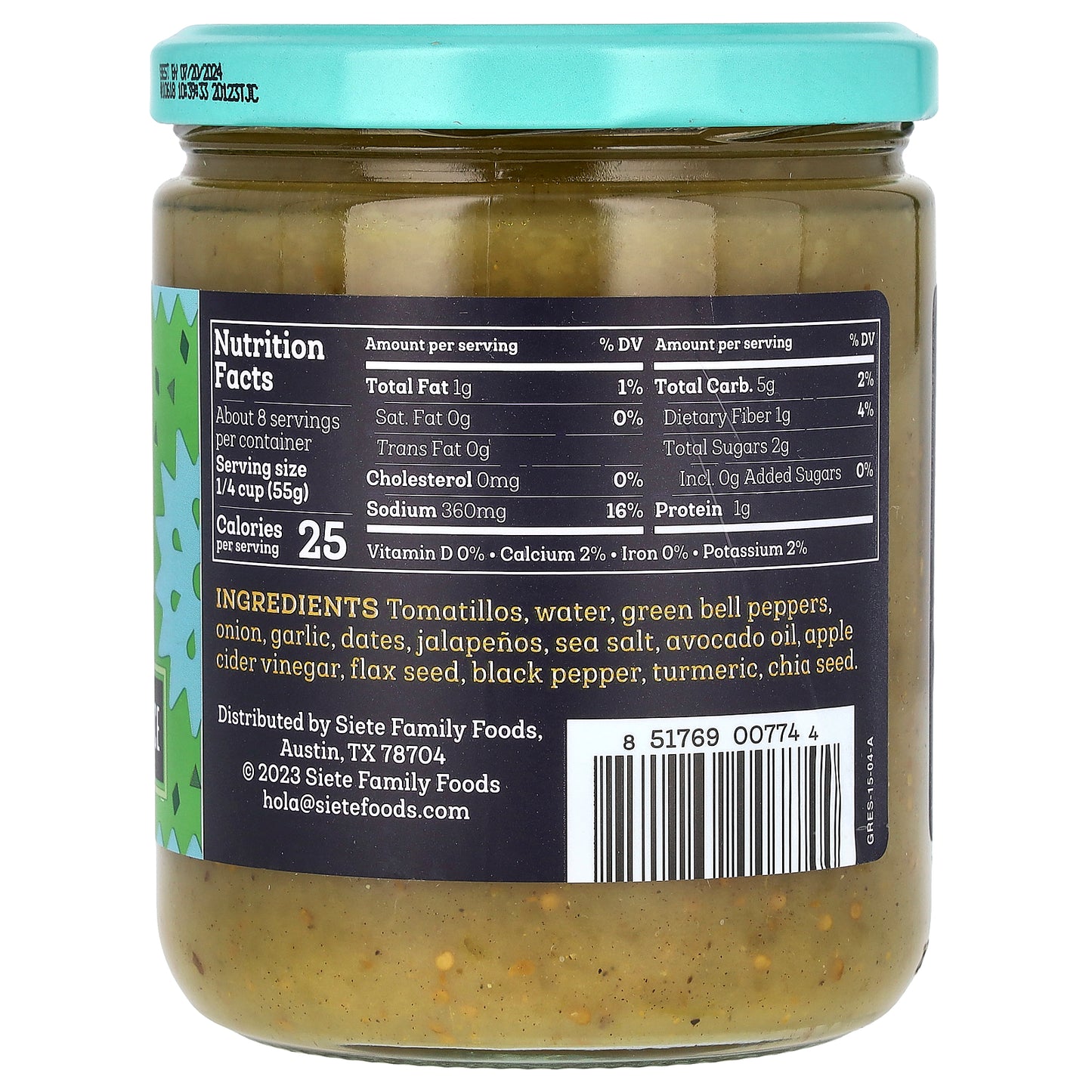 Siete, Green Enchilada Sauce, 15 oz (425 g)