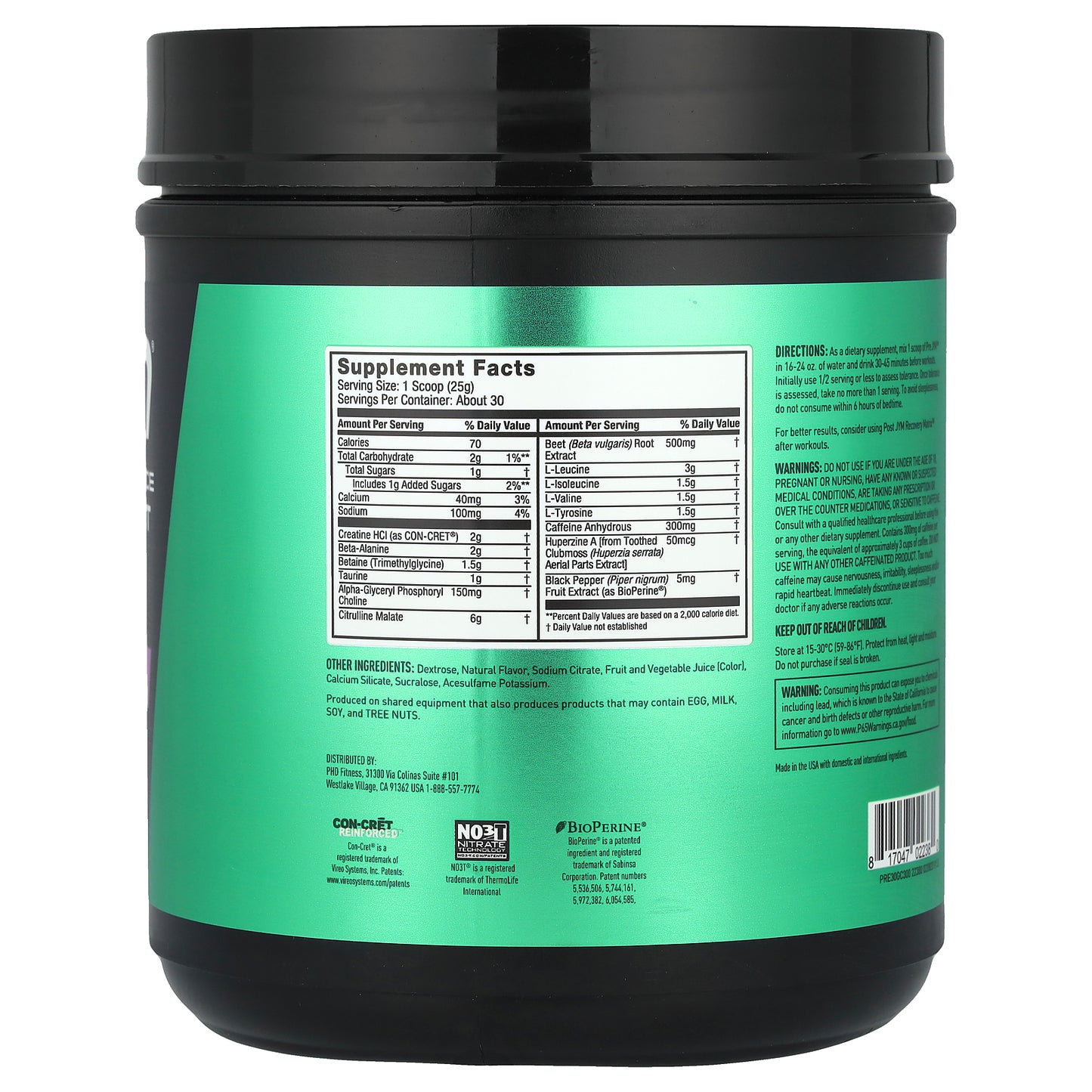 JYM Supplement Science, Pre JYM®, High Performance Pre-Workout, Grape Candy, 1.65 lbs (750 g)