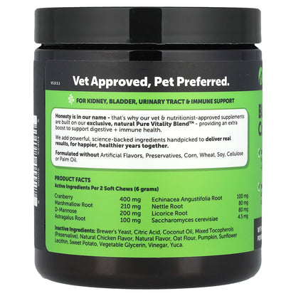 Pet Honesty, Bladder Health Cranberry, For Dogs, Chicken, 90 Soft Chews, 9.5 oz (270 g)
