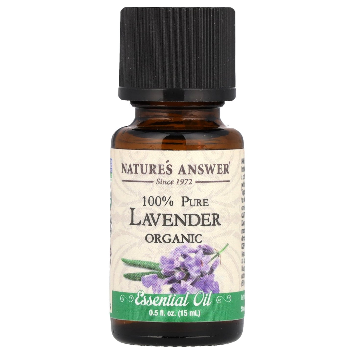 Nature's Answer, 100% Pure Organic Essential Oil, Lavender, 0.5 fl oz (15 ml)