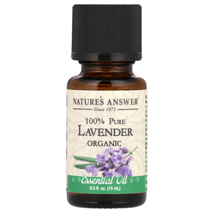 Nature's Answer, 100% Pure Organic Essential Oil, Lavender, 0.5 fl oz (15 ml)