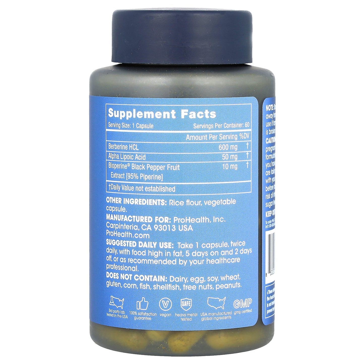 ProHealth Longevity, Berberine Pro, 1,200 mg, 60 Capsules