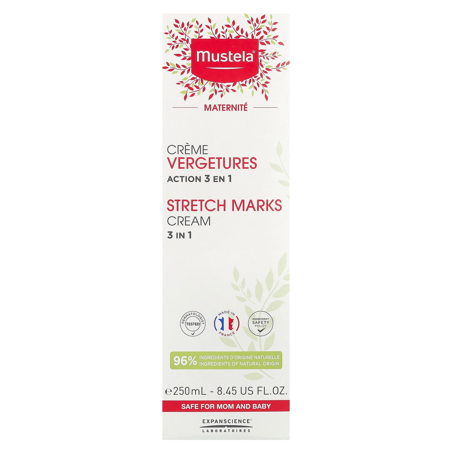 Mustela, Stretch Marks Cream 3 in 1, 8.45 fl oz (250 ml)