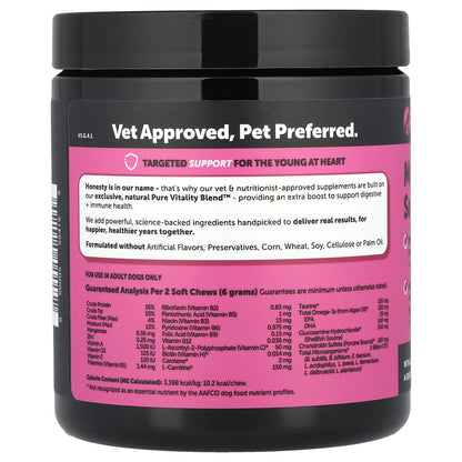 Pet Honesty, Multivitamin Senior, For Adult Dogs, Duck, 90 Soft Chews, 9.5 oz (270 g)