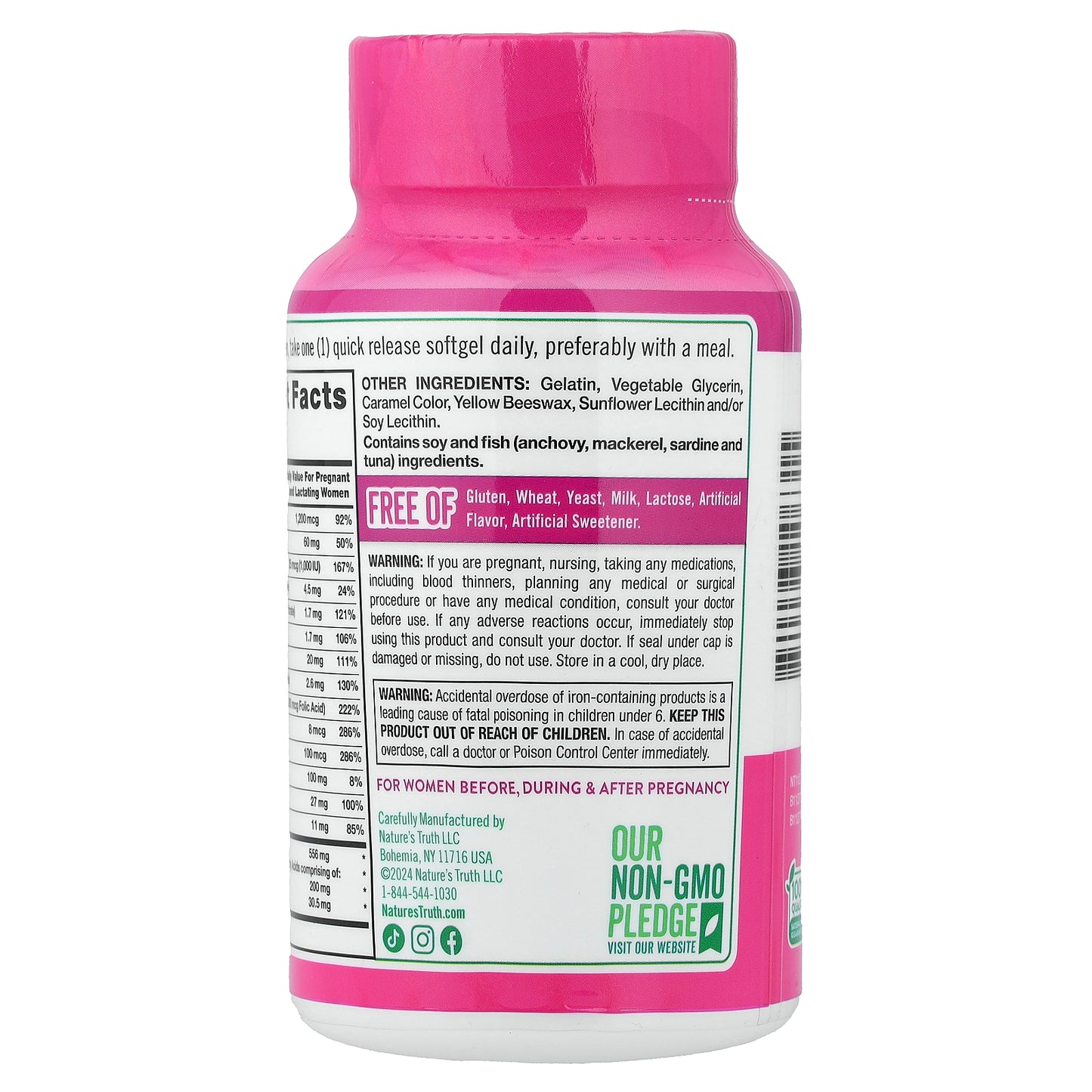 Nature's Truth, Ultra Prenatal Multivitamin + DHA, 60 Quick Release Softgels